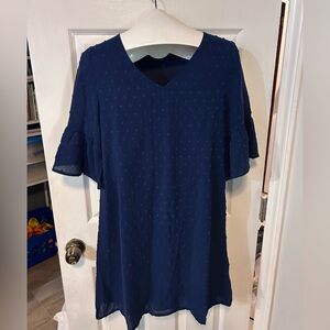 Chic Gracyoga Navy Blue Midi Dress NWT